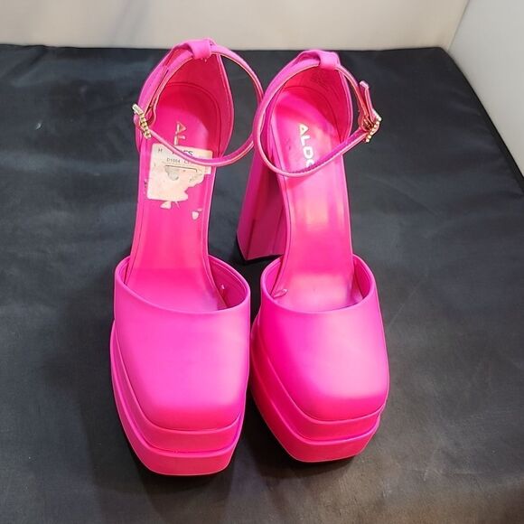 BRAND NEW ALDO CHUNKY HEELS PLATFORM  WOMEN'S ANKLE STRAP SANDAL S2 - Picture 3 of 15